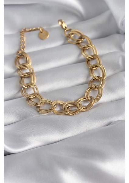316L Çelik Gold Renk Samanyolu Bileklik - TJ-BB5881