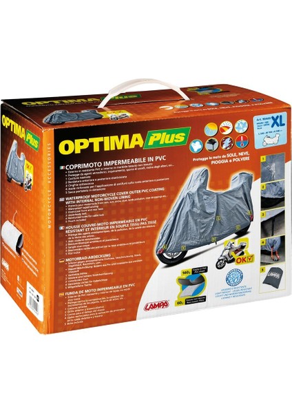 Optima Plus Öncam ve Arka Çantalı Motosikletler İçin Large Astarlı Branda Çantalı 229*99*138cm 90448 fırsatları