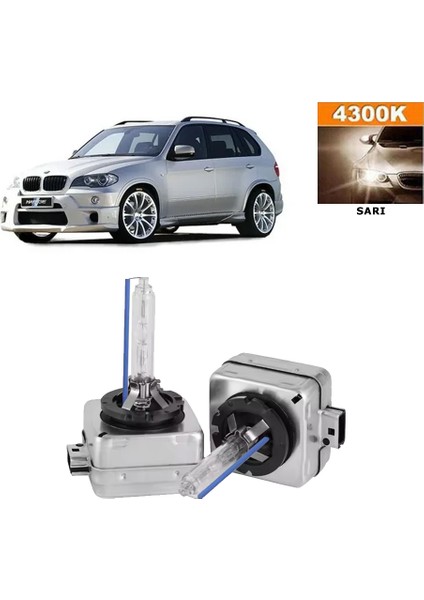 Bmw X5 Serisi E70 2007-2013 Xenon D1S / D1R 4300K Sarı Hıd Xenon Ampul 2 Adet