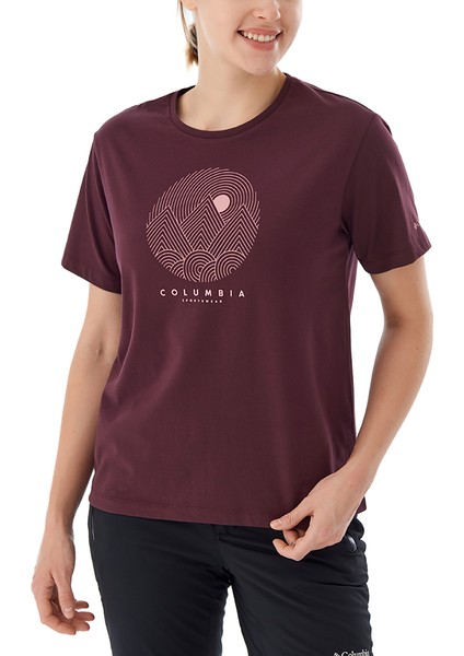 Csc Linear Landscape Kadın Kısa Kollu T-Shirt