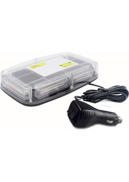 Çakarlı tepe lambası mıknatıslı kırmızı-beyaz-mavi 24w 12-24v / LAIK530