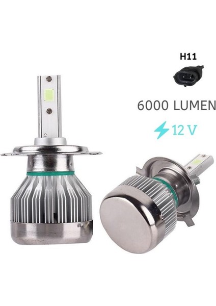 Led Far Ampulü H11-3500LMX2-30W-12V Buz Mavisi / LAAM705