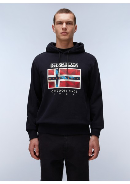 Siyah Erkek Bisiklet Yaka Normal Kalıp Sweatshirt NP0A4IBD0411_B-DOREES H