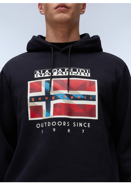Siyah Erkek Bisiklet Yaka Normal Kalıp Sweatshirt NP0A4IBD0411_B-DOREES H