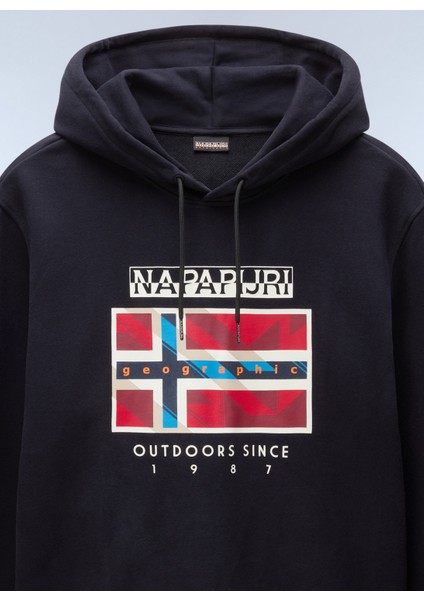 Siyah Erkek Bisiklet Yaka Normal Kalıp Sweatshirt NP0A4IBD0411_B-DOREES H