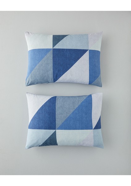 Triad Kolay Ütülenir 2'li Yastık Kılıfı 50X70 cm Mavi