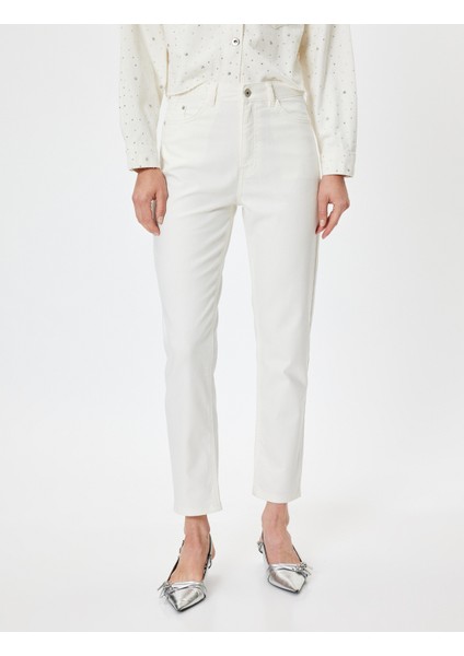 Yüksek Bel Kot Pantolon Dar Paça - Carmen Jeans