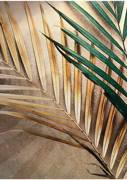 Harikabirev|çiçek-Yaprak ve Dal Kombini Zümrüt Renk |çerçeveli Temperli Cam Tablo 3lü Yatay fiyatları