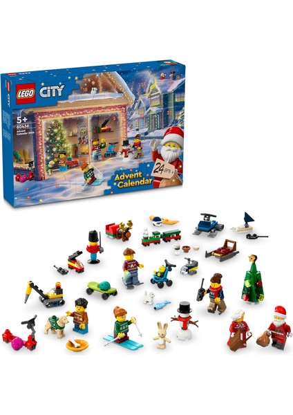 City 2024 Yılbaşı Takvimi 60436, 5 Yaş ve Üzeri Çocuklar Için Yılbaşına Geri Sayım Yapan Yaratıcı Oyuncak Yapım Seti (195 Parça)