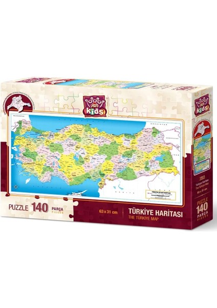 Çocuk Türkiye Siyasi Haritası 140 Parça Puzzle