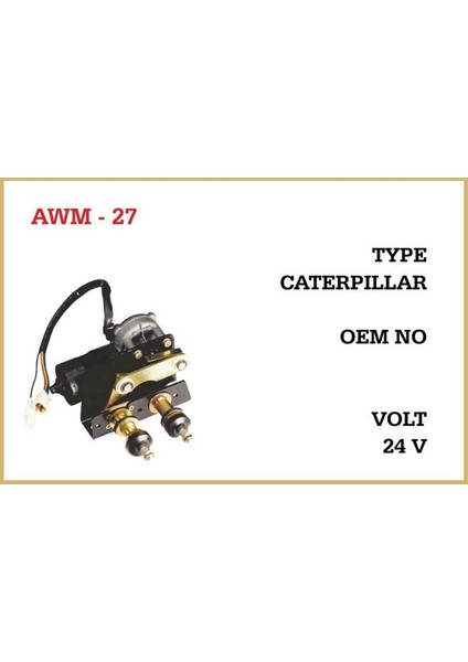 24V Silecek Motoru Mekanizmalı Çift Milli 70/70 (Açık)