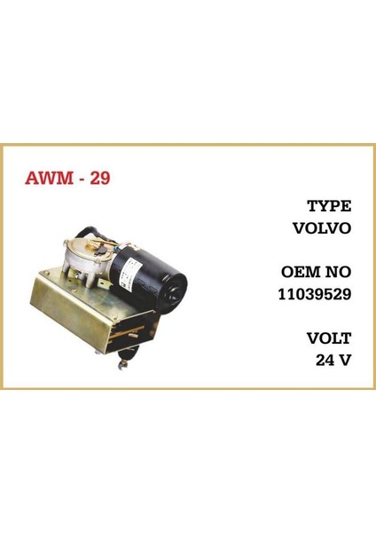 24V Silecek Motoru Mekanizmalı Çift Milli 70/70 (Açık) (Büyük Tip)