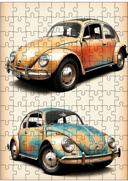 Ahşap Mdf Puzzle Yapboz Retro Vosvos 120 Parça 25*35 cm