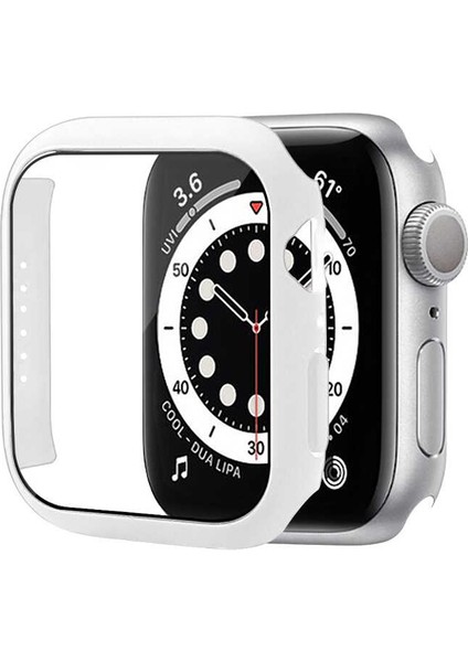 - Apple Watch 7 41MM - Kasa ve Ekran Koruyucu Watch Gard 01 - Beyaz