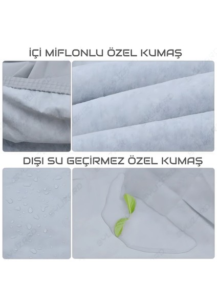 Brammo Enertia Plus Arka Çanta Uyumlu Miflonlu Motor Branda Örtü Miflonlu Premium 4 Mevsim Koruma Gri Taşıma Çantalı
