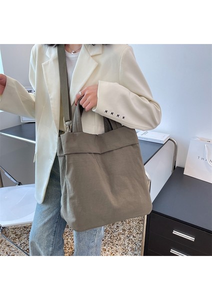 Kanvas Kadın Büyük Kapasiteli Omuz Crossbody Çantası (Yurt Dışından)