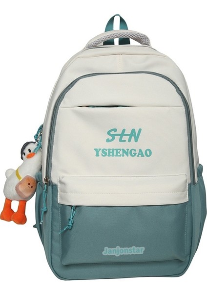 2024 Bahar Yeni Öğrenci Sırt Çantası Okul Çantası Basit Kore Tarzı Sırt Çantası Kadın Seyahat Eğlence Çantası (Yurt Dışından)