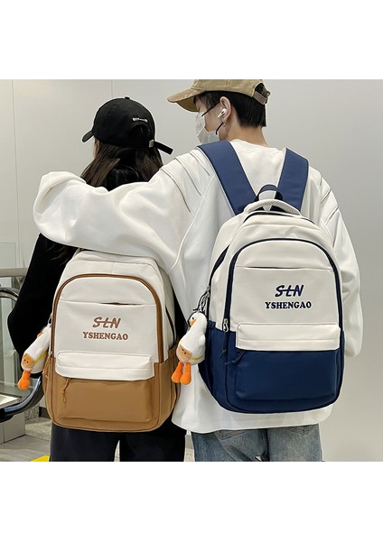 2024 Bahar Yeni Öğrenci Sırt Çantası Okul Çantası Basit Kore Tarzı Sırt Çantası Kadın Seyahat Eğlence Çantası (Yurt Dışından) indirimleri