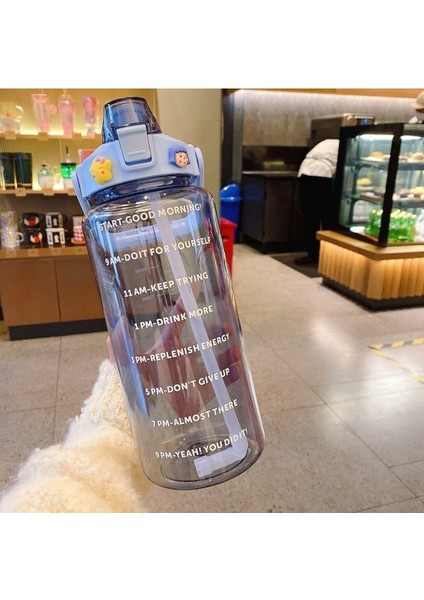 Lebeigo Semgears 2000 Ml. Büyük Kapasiteli Sızdırmaz Taşınabilir Su Şişesi - Mavi (Yurt Dışından)