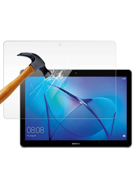 - Huawei Mediapad T5 10 Inc - Ekran Koruyucu Tablet Temperli Cam Koruma - Renksiz