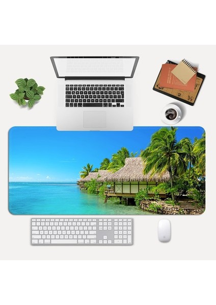 Büyük Kaymaz Mouse Pad, Dizüstü Bilgisayar Masası Pedi, Ofis ve Ev Için Uygun Su Geçirmez Masa Yazma Pedi (Yurt Dışından)