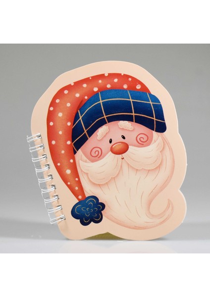 Şapkalı Noel Baba Mini Şekilli Defter