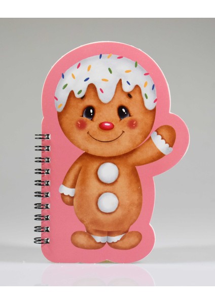 Pembe Cookie Mini Şekilli Defter