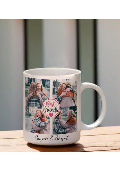 Kişiye Özel Best Friends Temalı Kupa Bardak