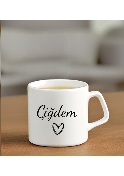 Kişiye Özel Kalp Temalı Espresso Kupa Bardak