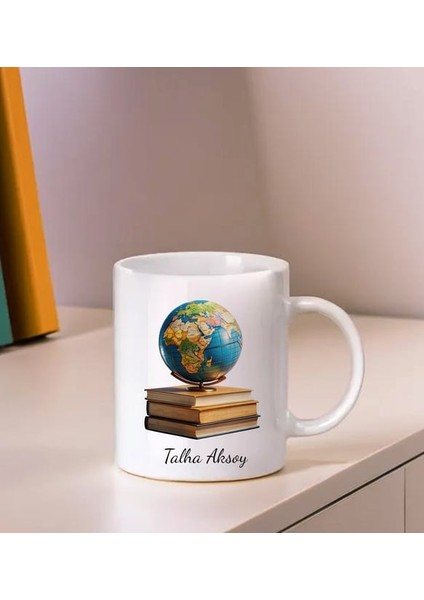 Kişiye Özel İsimli Coğrafya Öğretmeni Temalı Kupa Bardak