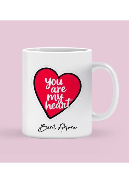 Kişiye Özel Kalp Temalı Kupa Bardak