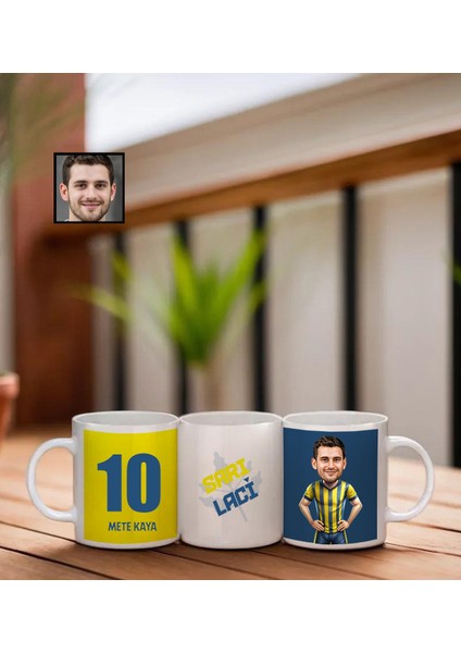 Kişiye Özel Karikatürlü Taraftar Temalı Kupa Bardak