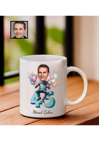 Kişiye Özel Fotoğraflı Doğum Günü Temalı Kupa Bardak