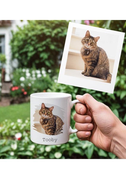 Sevimli Dostlara Özel Fotoğraflı - İsimli Kupa Bardak