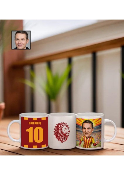 Kişiye Özel Karikatürlü Taraftar Temalı Kupa Bardak