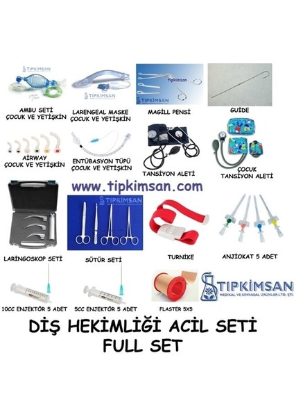 Full Set Dis Hekimliği Acil Müdahale Seti