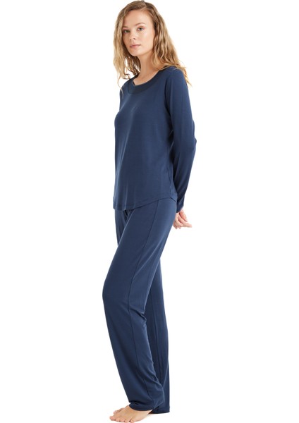 Kadın Pijama Takımı 51609 Lacivert modelleri