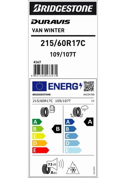 215/60 R17C 109/107T Duravis Van Winter Kış Lastiği (Üretim Yılı: 2024) fiyatları