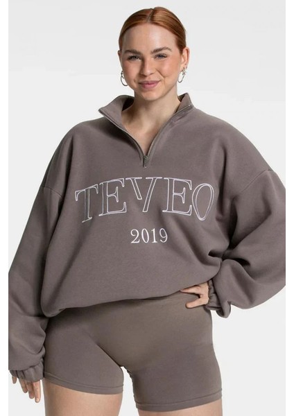 Kadın Oversize Sweatshirt 3 Iplik