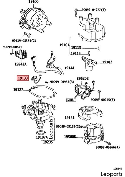 Toyota Corolla AE101 Meksefe 1992-1997 19133-16240