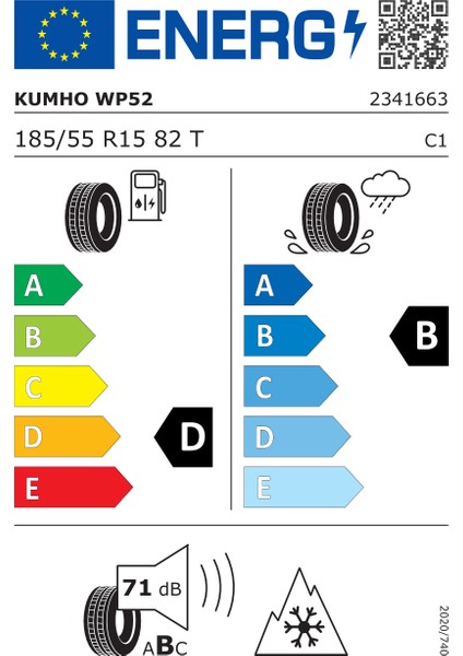 185/55 R15 82T Wintercraft Wp52 Oto Kış Lastiği (Üretim Yılı:2024)