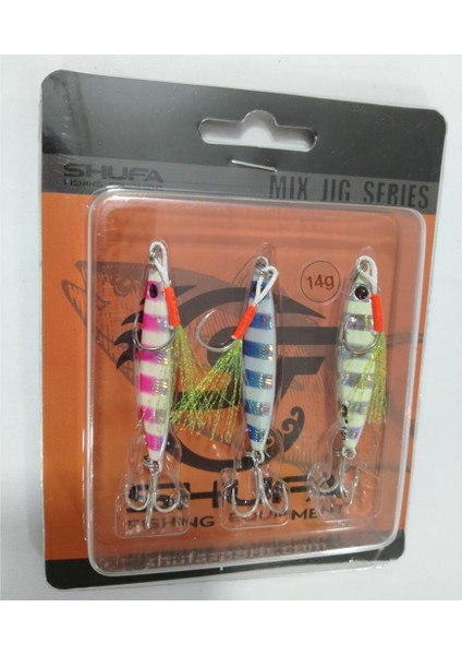 Psycho Sprat 3 Adet (Turkısh Zebra Mıx) Jig Yem 14 gr