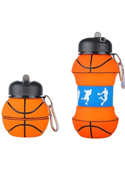 550ML Basketbol Şeklinde Çocuk Su Matarası - Turuncu (Yurt Dışından)