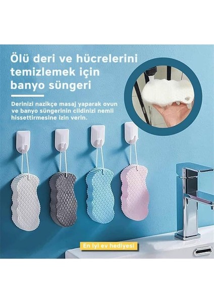 Mithra Life 2 Adet Ölü Deri Temizleyici Banyo Lifi Peeling Masaj Süngeri Mıt1106