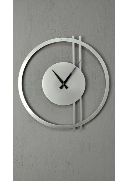 Dual Striped Dekoratif Metal Duvar Saati 50 x 48 cm fiyatları