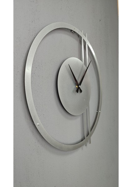 Dual Striped Dekoratif Metal Duvar Saati 50 x 48 cm modelleri