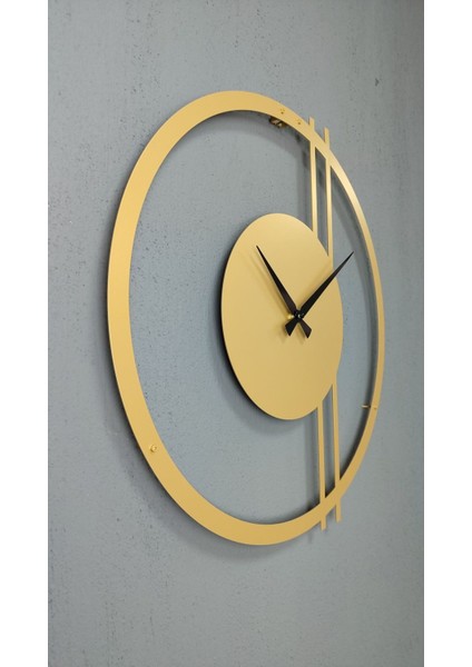 Dual Striped Dekoratif Metal Duvar Saati 60 x 58 cm fırsatları