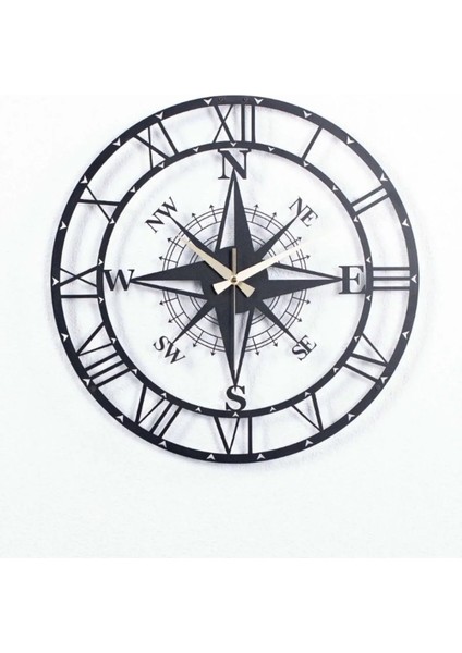 Pusula Detay Metal Duvar Saati 1,5 mm Kalınlık 40 x 40 cm fiyatları