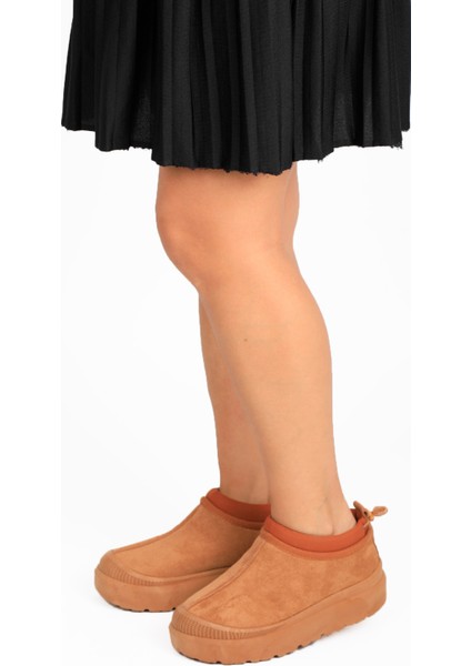 Kadın Mini Süet Içi Kürklü Kalın Taban Günlük Yarım Bot fiyatları