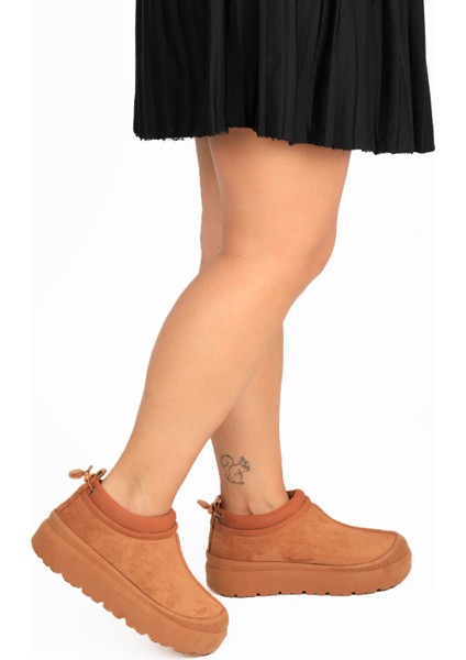 Kadın Mini Süet Içi Kürklü Kalın Taban Günlük Yarım Bot modelleri